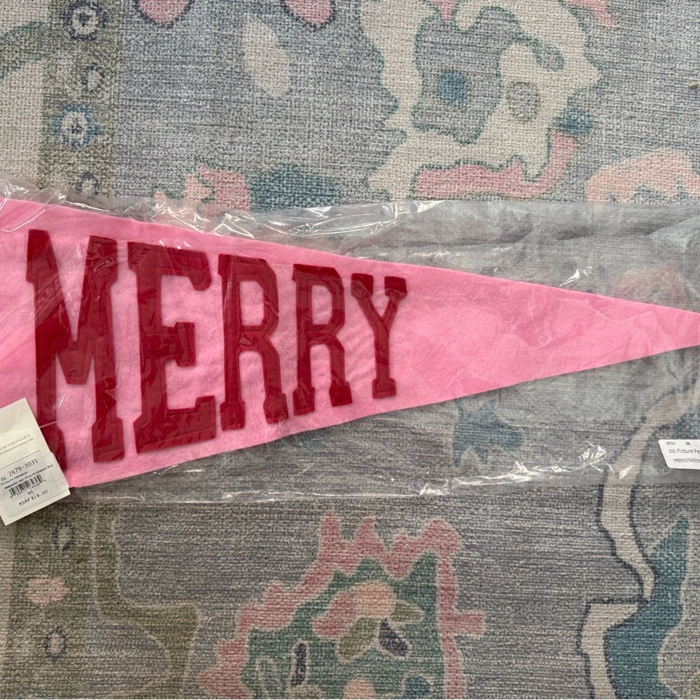 The Beaufort Bonnet Company Pink and Red Merry Banner